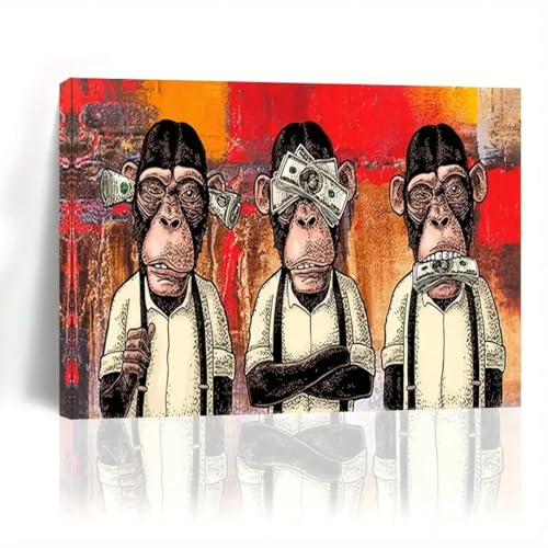 Toile singe amusant 20x30 cm TONGYINLI tableau abstrait salon