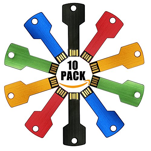 Clé USB 8 Go lot de 10 pièces en métal coloré pour stockage de données de bureau