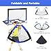 MoKo Backyard Soccer Goal for Kids - 4' x 3' Portable Pop Up Soccer Nets - 2 in 1 Soccer Net Set for Outdoor Indoor, Black-Blue