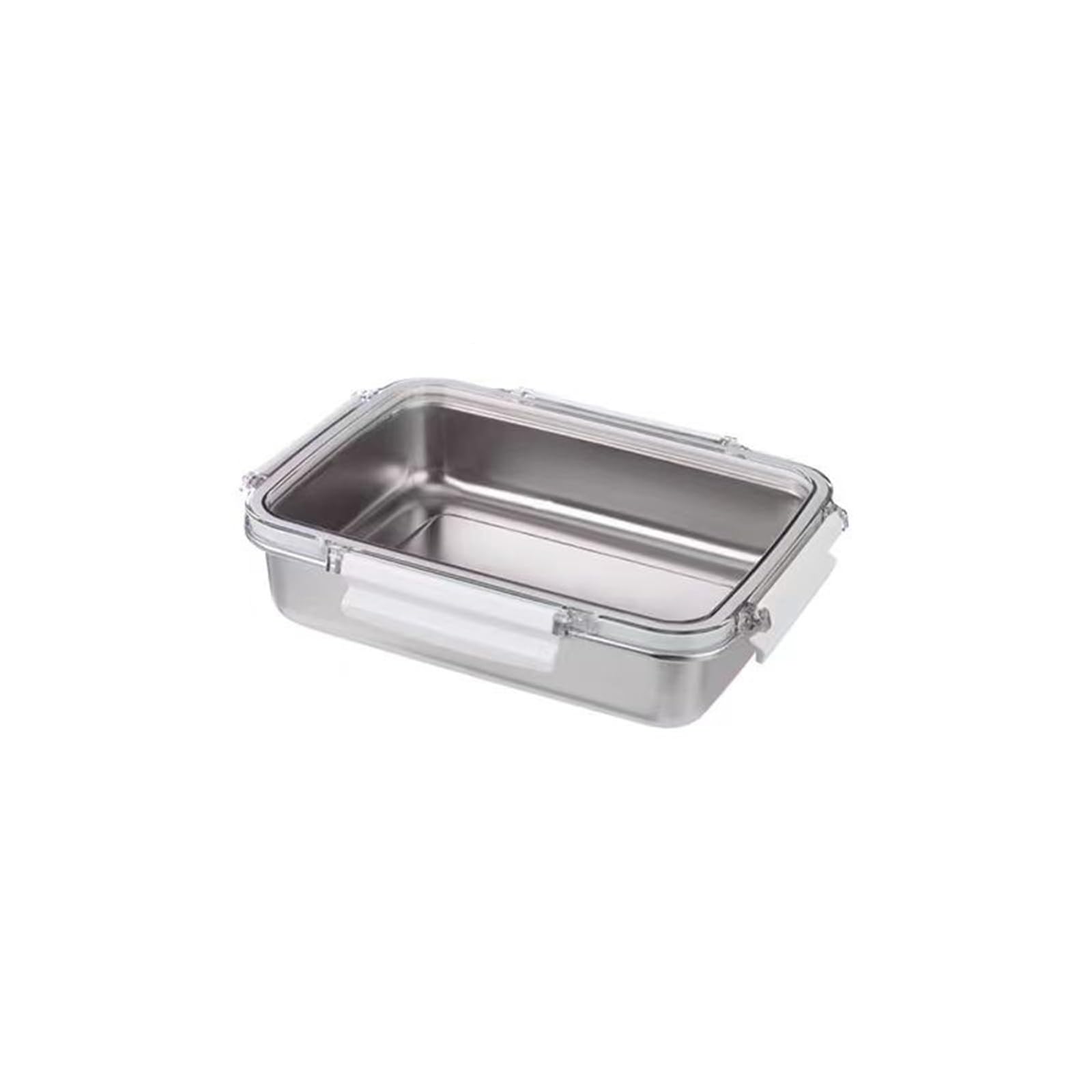 Tsophreniq Stainless Steel Food Storage Bowl with Secures Lid Lunch Container Box Efficient Food Organization Supplies Stackable Storage Bowl