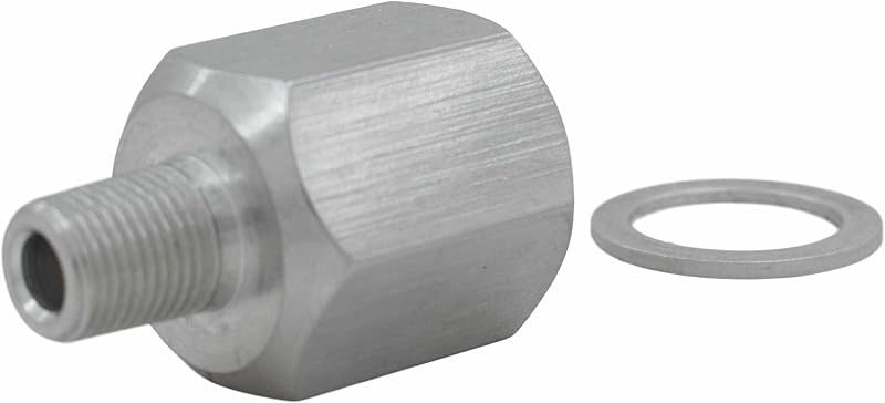 Adaptador de pressão de óleo ICT Billet 1/8 NPT macho para M16-1,5 fêmea em alumínio – 1 unidade