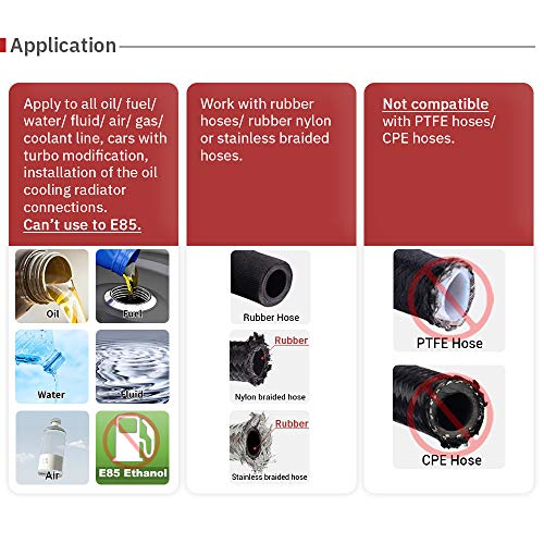 Ptnhz SL2000 10An Straight Female Swivel To Push Lock Barb Type Hose Fitting End thumb #2