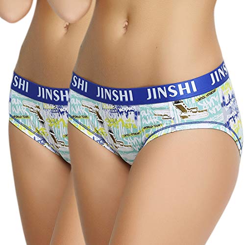 JINSHI Girls Hipster Briefs Viscose Fiber Underwear Stretch Bikini Panties Comfort Soft