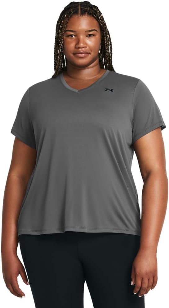 Womens Tech Short Sleeve V Neck