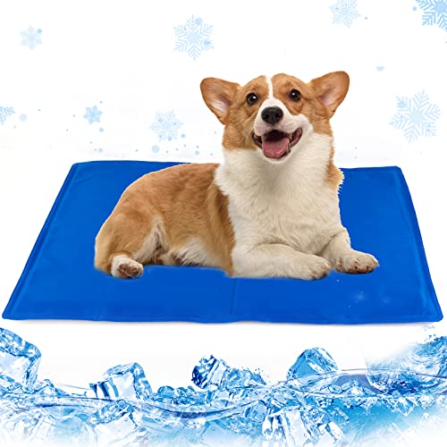Rainbean Dog Cooling Mat, Pet Cooling Mat For Dogs And Cats, Pressure Activated Dog Cooling Pad, No Water Or Refrigeration Needed, Non-Toxic Gel #TOP9
