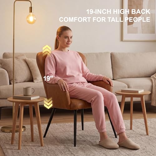 Sillón Plegable Marrón con Respaldo Alto Moderno miniatura 6