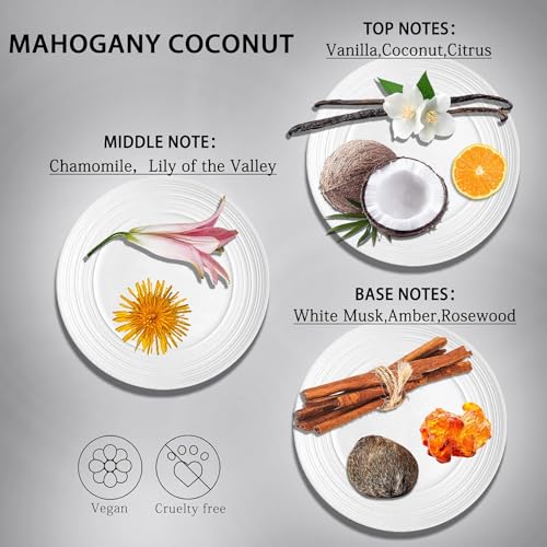 Image of 2-Pack Car Fresheners Long Lasting & Car Deodorizer - Mahogany Coconut Hanging Car Air Freshener for Men and Women, Car Necessities & Scent Diffuser by VUTOLLOSA