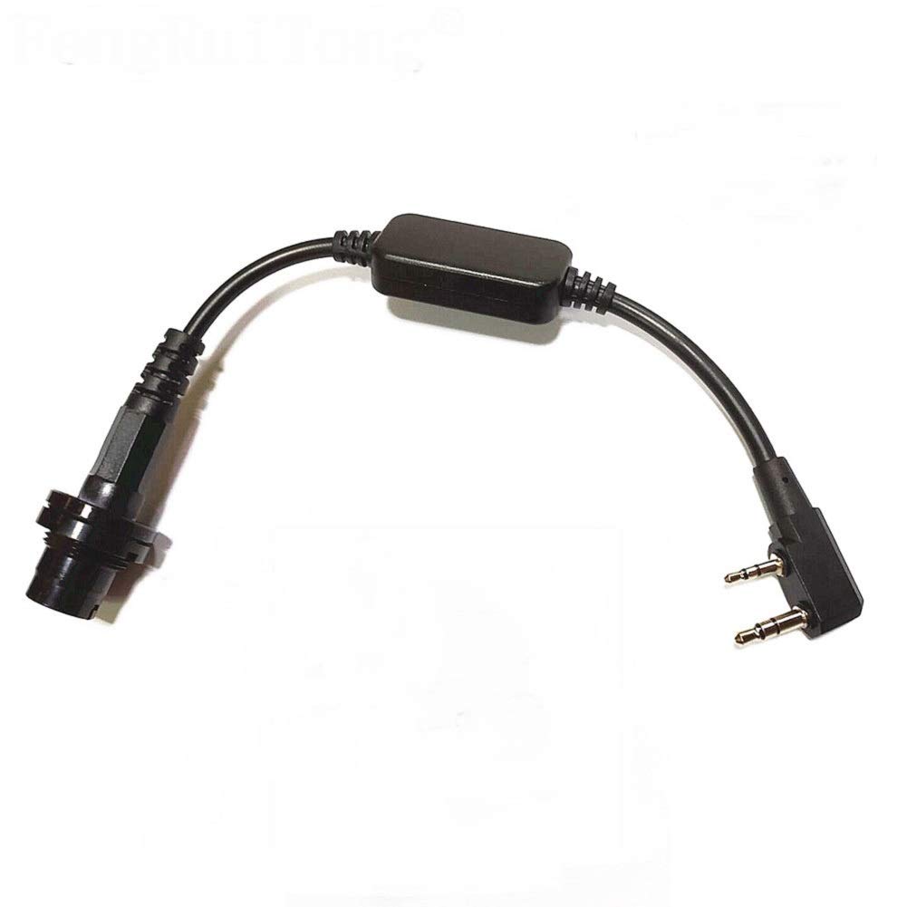 ArmorMason Amplified 6-Pin Radio PTT Adapter Cable Compatible with Baofeng UV-5R, UV-82, etc