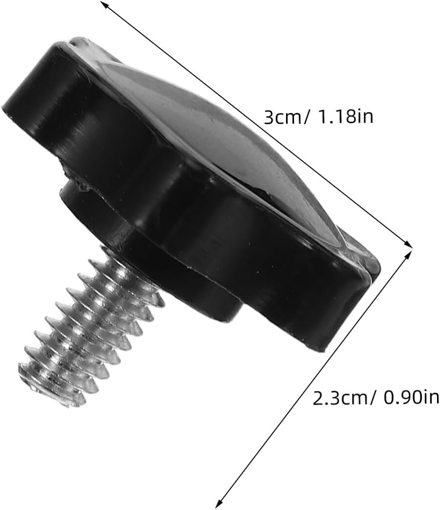 NUOBESTY 20pcs Plastic Hexagonal Star Knobs with 1/4-20 Threaded Screws, Hand Grip Clamping Handles for Machinery Repair and Industrial Tightening Applications
