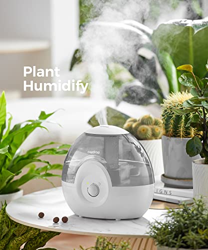 Raydrop® Cool Mist 2.2L Humidifiers For Bedroom, 28Db Whisper-Quite Humidifier, Easy To Clean Home Humidifier, Auto Shut-Off, 30H Work Time, Night Light (Grey) #TOP3