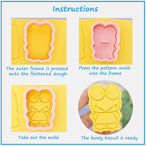 Mini Anime Cookie Cutter Set, 8 Piece Cartoon Stamped Embossed Molds For Baking Cupcake Pancake Apple Pie Pastry, Suitable For Gingerbread Frosting Decoration #TOP2