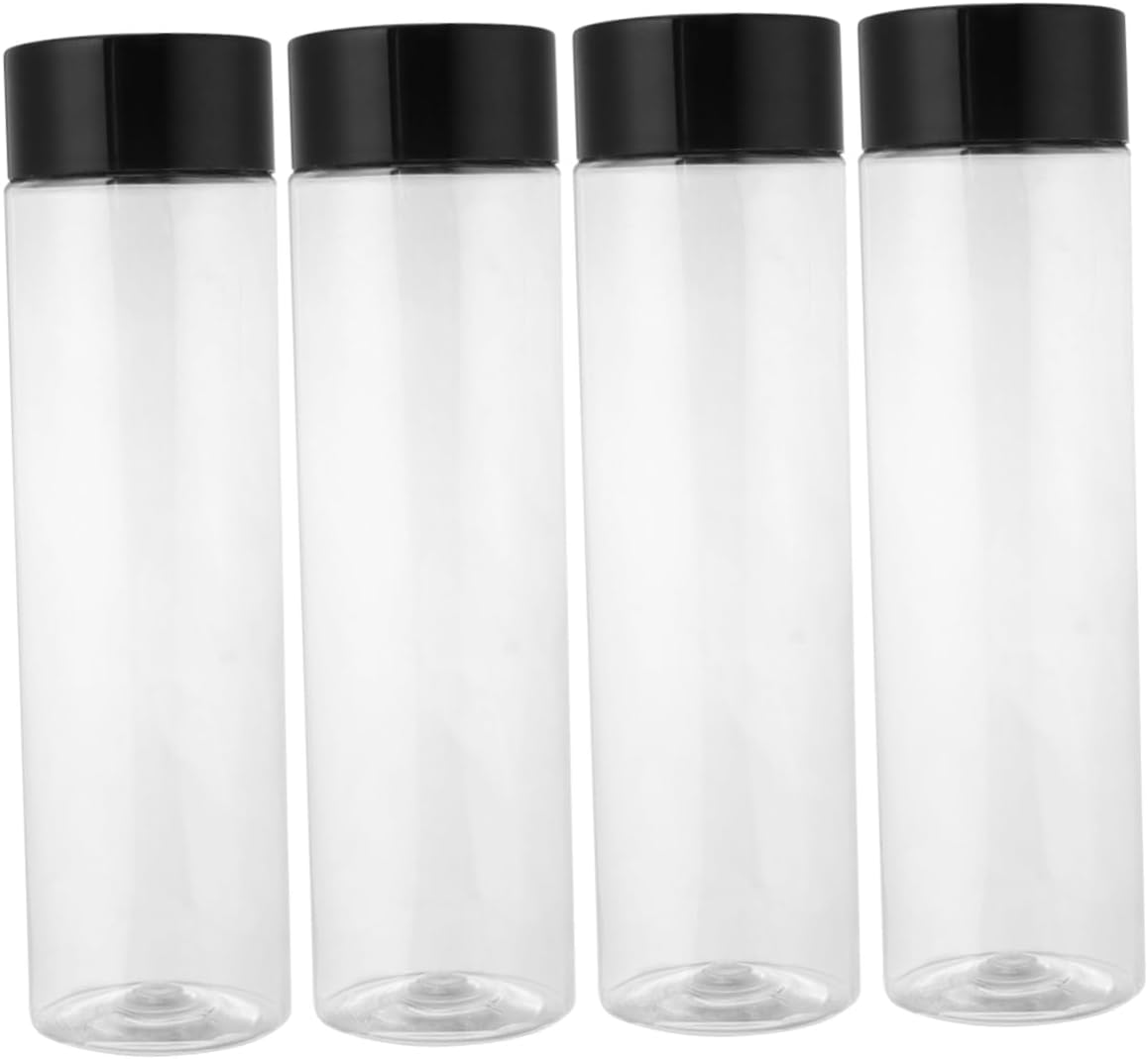 12Pcs Transparent Pet Plastic Beverage Bottles Disposable Juice Storage Containers Clear Empty Water Bottles for Food-grade Safe Drink Storage