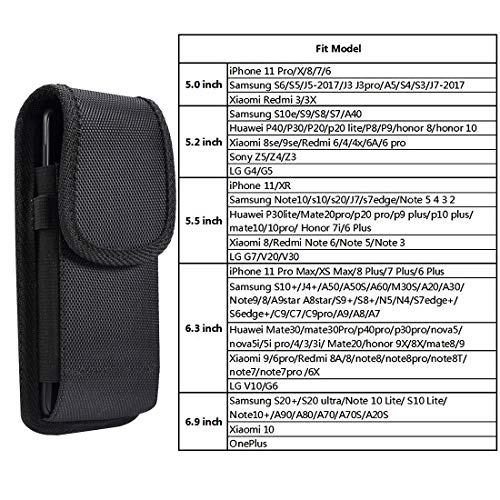 Bolsa para celular Caso de coldre de nylon estreito de nylon rugged, Universal carregam saco de cint