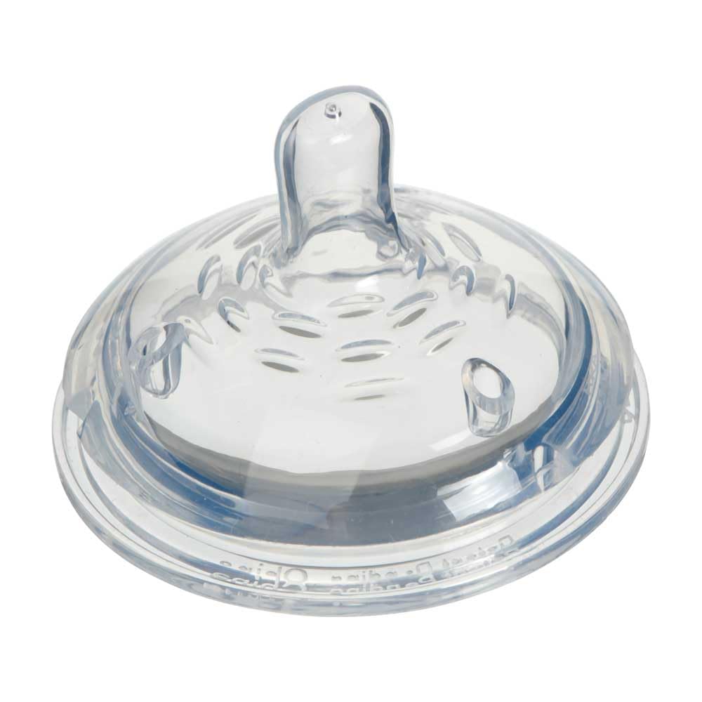 Vital Baby Nurture Medium Flow 3m+ Breast-Like Feeding Teats, Triple Anti-Colic Valves, Flexible & Wide Neck