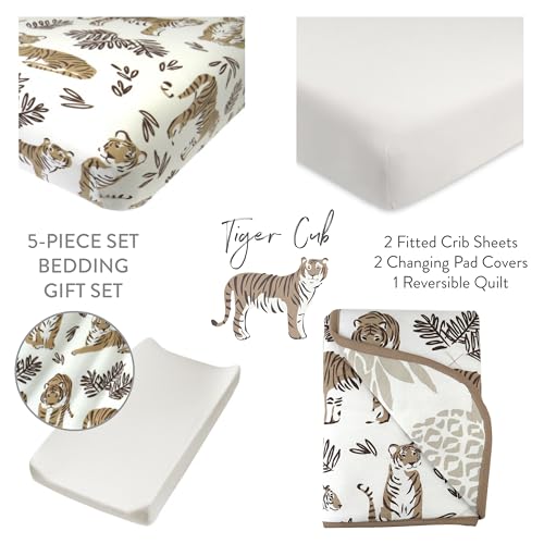 Image of HonestBaby 7 & 5 Piece Sweet Dreams Nursery Gift Set 100% Organic Cotton for Baby Boys, Girls