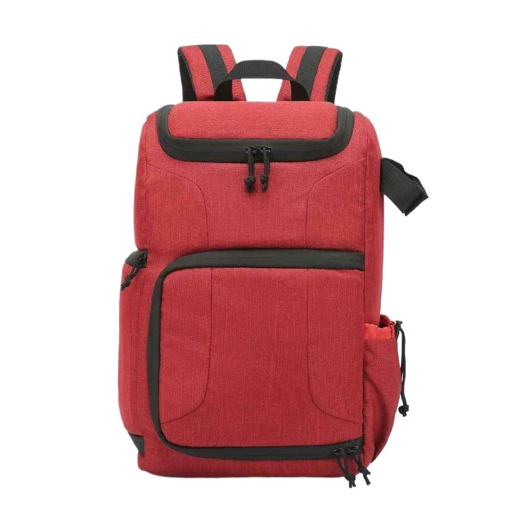 Borsa Reflex Borsa for fotocamera impermeabile Zaino for fotocamere DSLR for viaggio portatile Treppiede for obiettivo for video(Red)