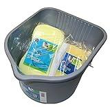 Carrand 94114VA Car Wash Bucket Kit (4 Piece), Gray