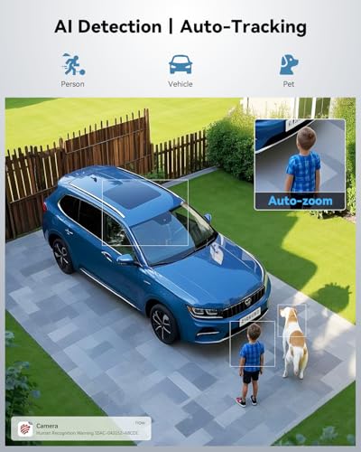 Ctronics 4K Security Camera Outdoor, 30x Optical Zoom, 180m Night Vision, 2.4/5Ghz WiFi, AI Human/Vehicle/Pet Detection, Auto Tracking with Zoom, Preset Cruise Paths, 256GB TF Card/FTP/Cloud, Metal - Image 6