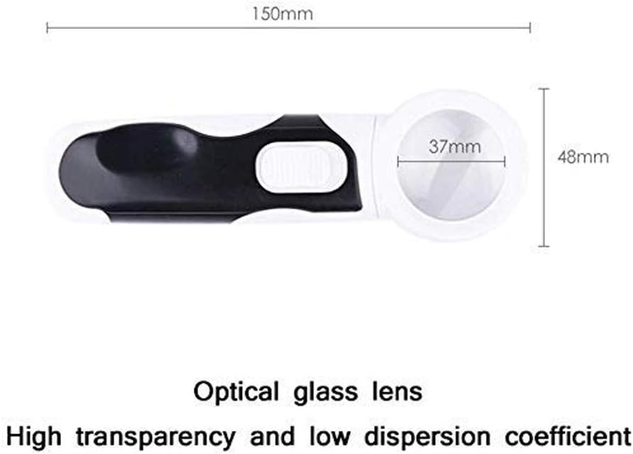 JSEIAJB Magnifying Glass LED Lights, Handheld Magnifier 40X Jewellery Loupe for Science, Readin