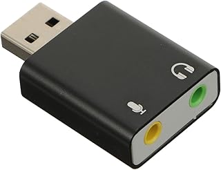 UKCOCO USB External Sound Card Windows USB 3d Sound USB Adapters Microphone Adapter Headset Adapter for PC Computer Adapter External Sound Cards External USB Audio Sound Cards Windows