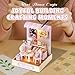 Kisoy Dollhouse Miniature with Furniture Kit, DIY 3D Wooden DIY House Kit with Dust Cover,Handmade Tiny House Toys for Teens Adults Gift(Sweet Talk)