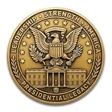 American Leadership Challenge Coin, Patriotic Eagle Keepsake, Acrylic Case