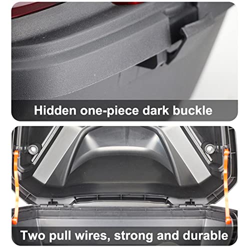 Baúl superior para motocicleta universal con respaldo y reflector trasero 5