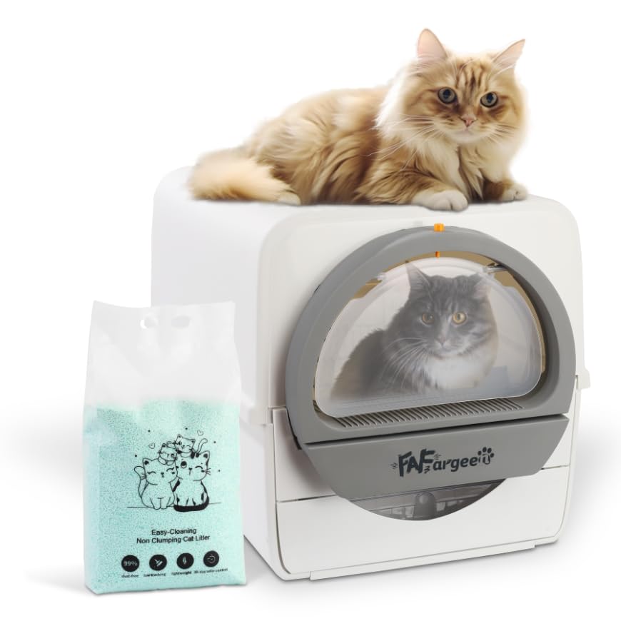 Self Cleaning Cat Litter Box, Large NonElectric Scoop Free Cat Litter