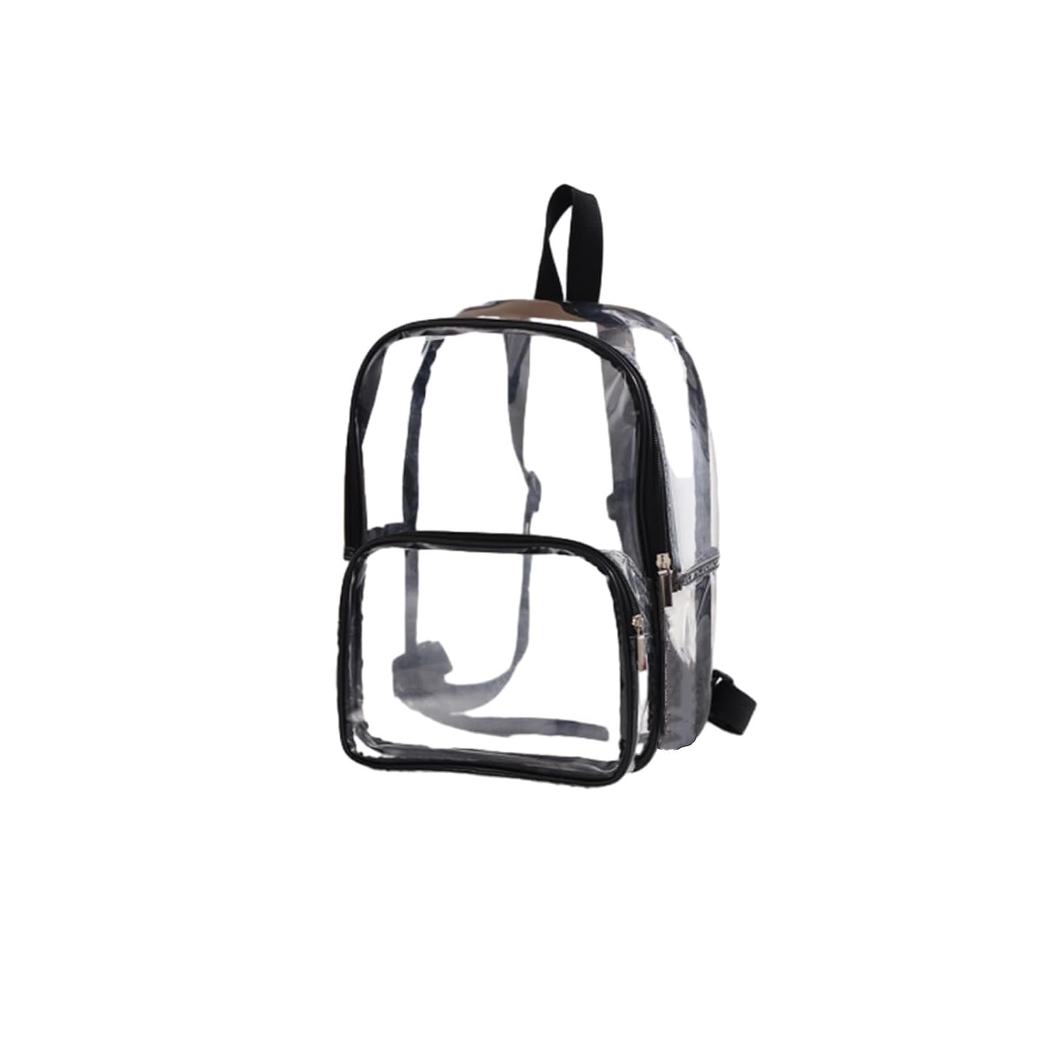 Generic Clear Backpack Large Capacity Transparent Shoulder Backpack Transparent Packets Plastic Backpack Black