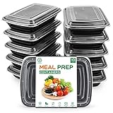 [10er Pack] 1-Fach Meal Prep Boxen, BPA-freie Wiederverwendbar Food Prep Boxen – Mikrowellengeeignet, Gefrier und Spülmaschinenfest – Stapelbare Essensbox