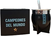 Vista 3 de AFA XL CON BOMBILLA ACERO INOXIDABLE OFICIAL ARGENTINA MESSI NEGRO