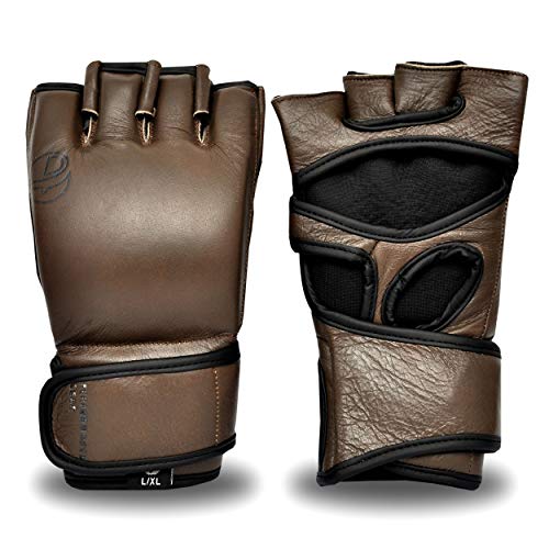 Ultimate - Windsor Series - Vintage Genuine Leather Mma Gloves - Boxing Mma Muay Thai Training & Fight (L/Xl) #TOP3