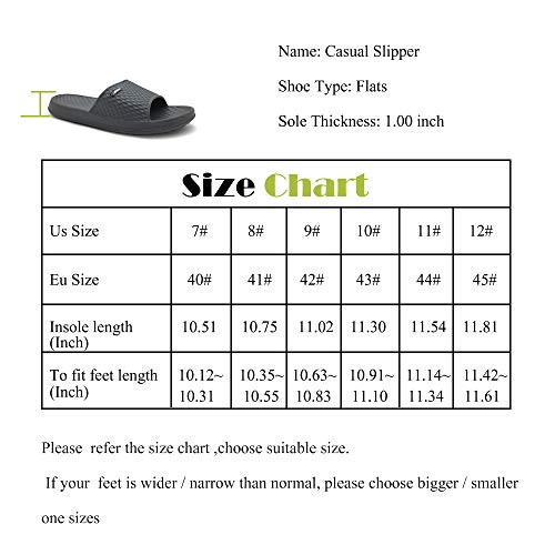 Funkymonkey Mens Bathroom Shower Slippers Indoor Home Beach Non Slip Sandal (7 M Us, Grey) #TOP6