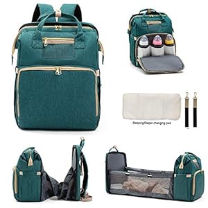 Diaper Bag Backpack Large Baby Bag Large Capacity Multi-Functional Travel Back Pack Thermal Insulation Bag Waterproof…