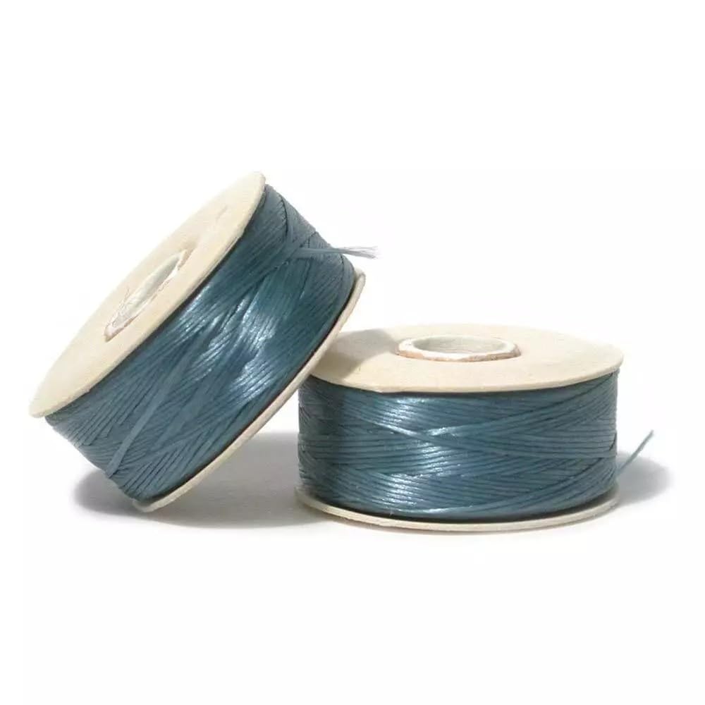 Nymo Nylon Beading Thread, Bobbin, Size B Turquoise Blue, 72 Yards (216 feet)