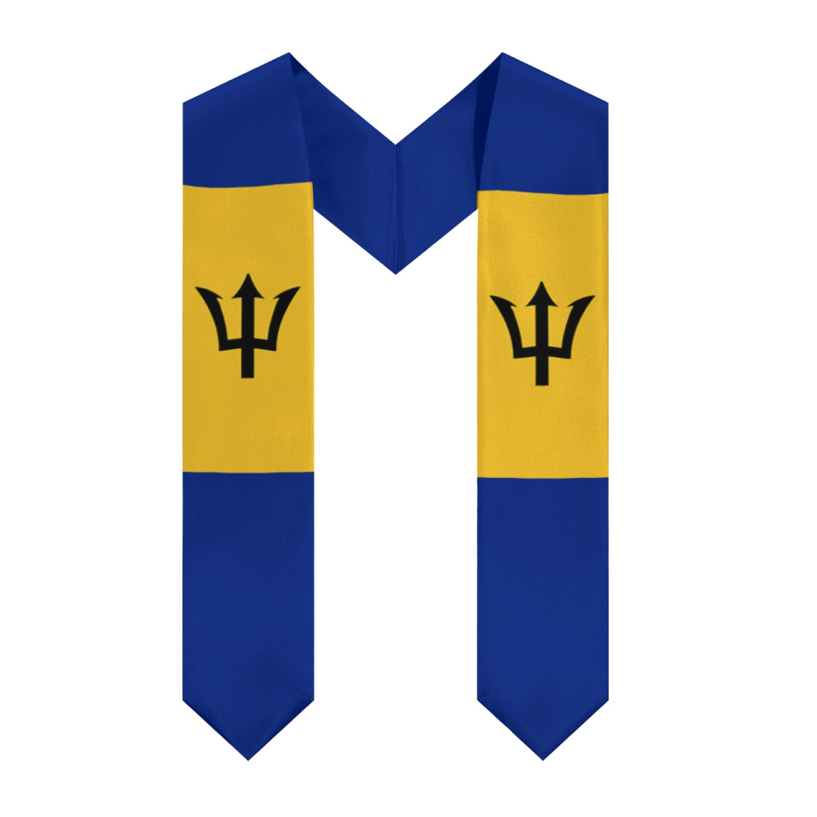 Ahdyr Unisex Barbados Flag Graduation Stole Graduation Sash Scarf Graduation Shawl For Study International Students
