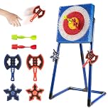 LN COZY CORNE Axe Throwing Game Set for Backyard, Portable Foldable Axe Target with 6 Throwing Axes & Darts - Indoor Outdoor Yard Game for All Ages, Carnival & Party Activities