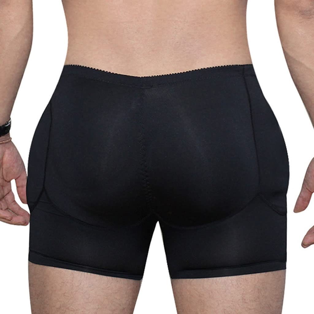 Hombres Acolchado Potenciador de Glúteos Ropa Interior Potenciador de Cadera Pantalones Cortos Fajas, Almohadillas Desmontables Calzoncillos Moldeadores, S-6XL