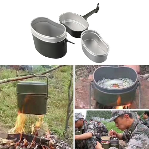 Set de Cocina para Camping Belnotelt Kit de 3 Piezas Ligero Resistente al Calor y Viento Verde miniatura 7