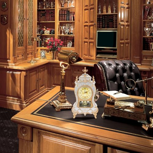 Reloj de mesa de estilo europeo vintage antiguo con péndulo blanco para hogar 6