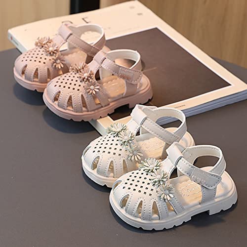 Toddler Girl Sandals Baby Sandals Fashion Flat Soft Walking Shoes Soft Bottom Baby Walking Sandals (Pink, 6.5 Toddler)4