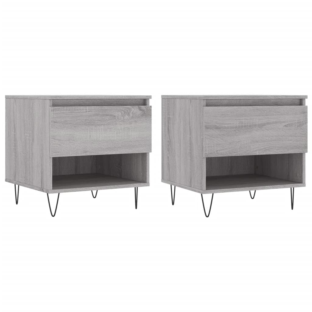 Set di 2 tavolini da caffè grigio Sonoma, 50 x 46 x 50 cm, in legno