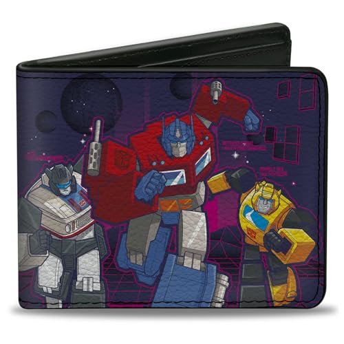 Buckle-Down Hasbro Wallet, Bifold, Transformers Autobots Roll Out Group Pose Blues, Vegan Leather