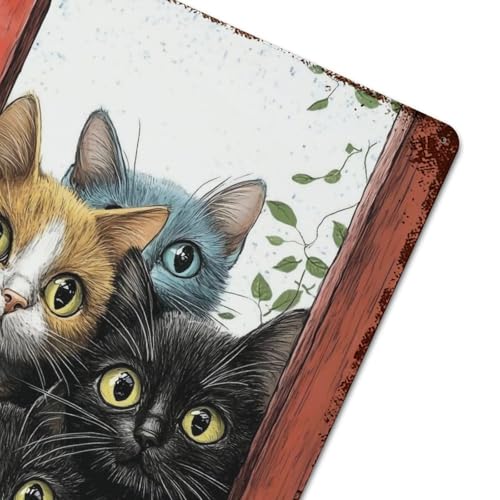 Affiche moderne en fer chat pour habiller un mur vide sans risque de déchirure