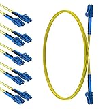 CableRack 4 Meter LC to LC Single Mode Fiber 9/125 Fiber Patch Cable (5-Pack)