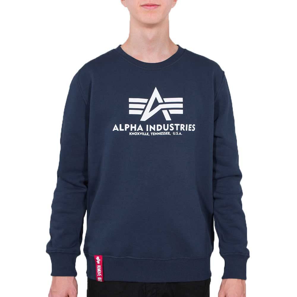 Alpha Industries Herren Basic Sweater, New Navy, XXL