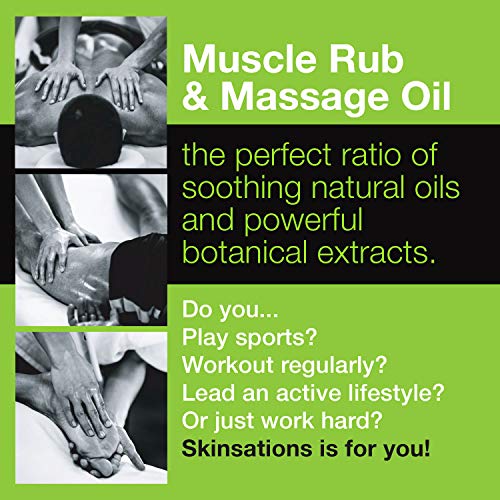 Skinsations MO-HEMP-8OZ Massage Oil & Sore Muscle Rub | 100% Organic thumb #1