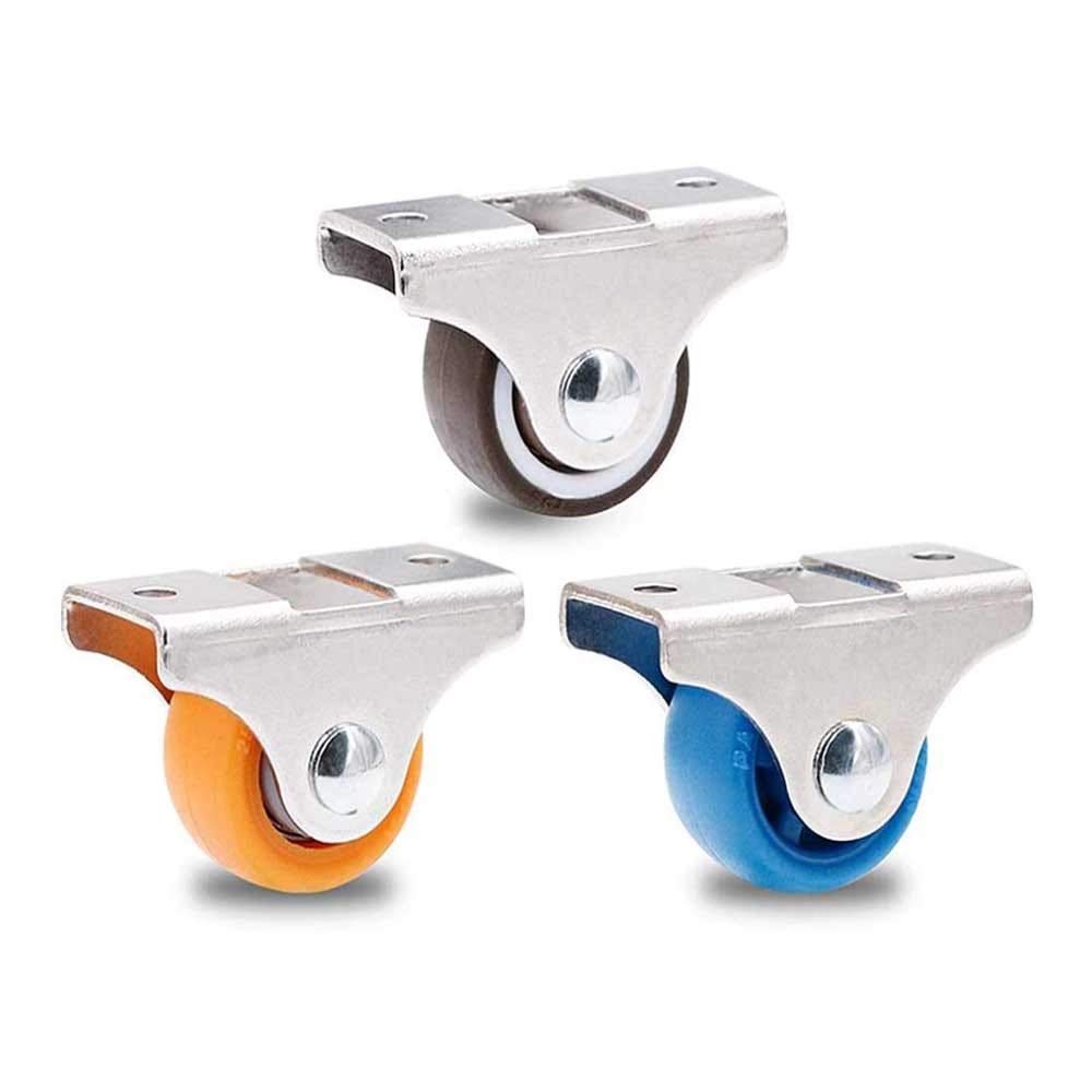 roulettes Tiroir Roue Directionnelle en Caoutchouc Mute Bibliothèque Meuble Protection Sol Caoutchouc Souple 4 × 1 Pouce,Blue
