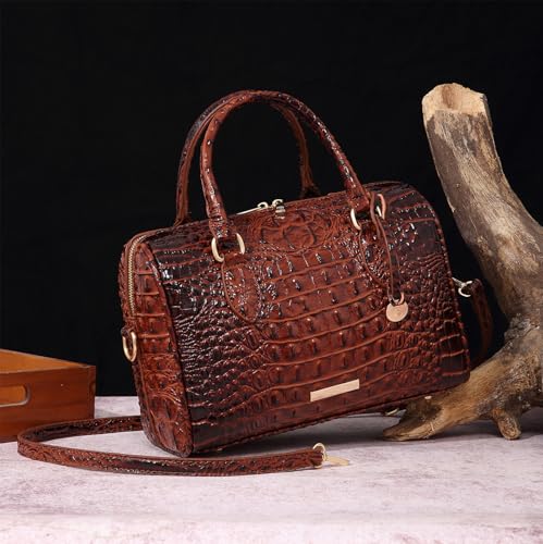 Image of Makcr Joacbv Top-Handle Crocodile Purses For Women Crossbody Leather Bags Trendy Large Capacity Tote with Shoulder Strap