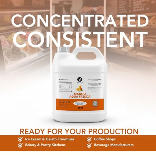 Image of Dolce Flav Natural Mango Agua Fresca Flavoring Concentrate | Water Soluble | 32 Fl Oz